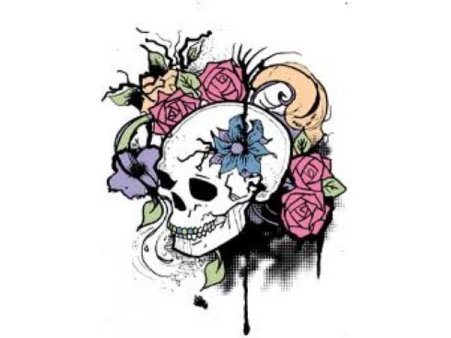 Free Book - Skull Flowers