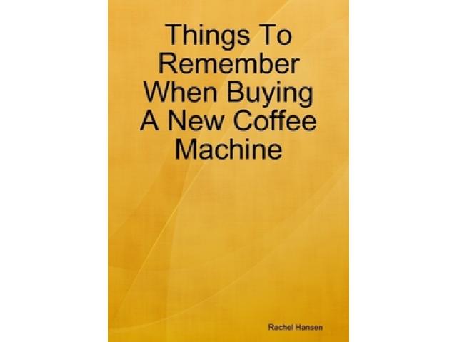 Free Book - Buying A New Coffee Machine