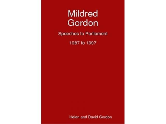 Free Book - Mildred Gordon Speeches to Parliament
