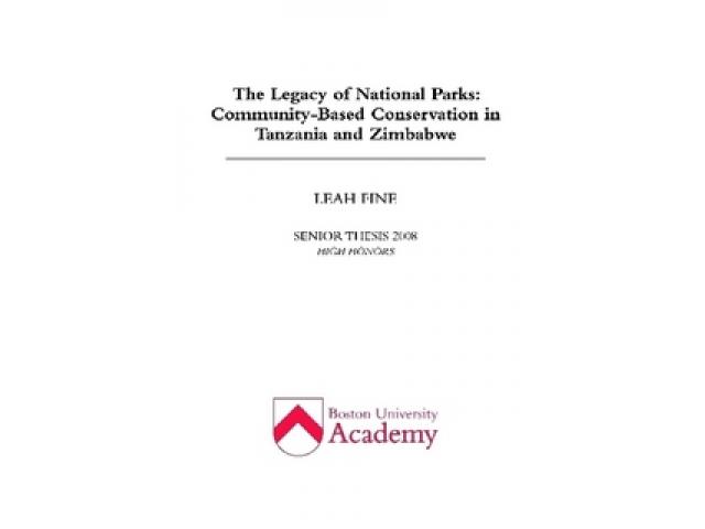 Free Book - The Legacy of National Parks
