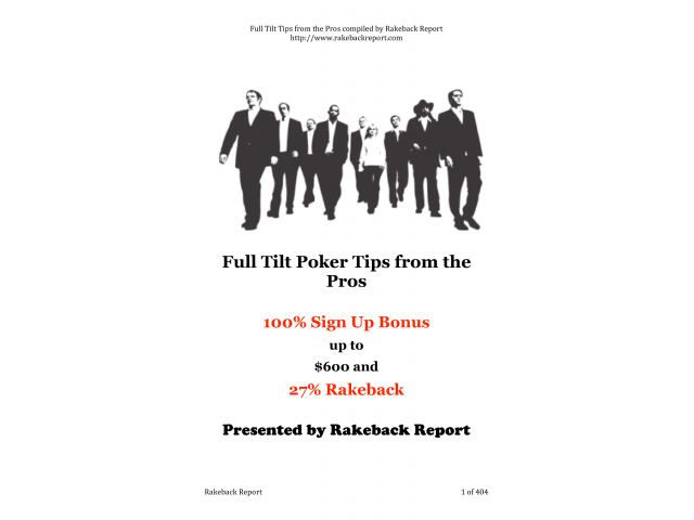 Free Book - Full Tilt Poker - Tips from the Pros