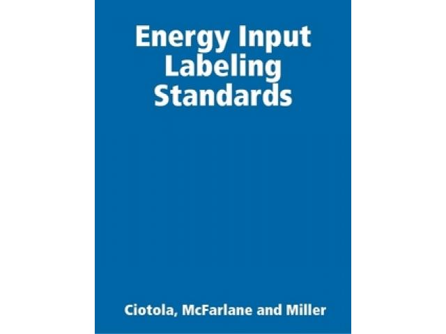 Free Book - Energy Input Labeling Standards